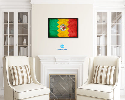 Los Angeles City California State Vintage Flag Wood Framed Prints Decor Wall Art Gifts