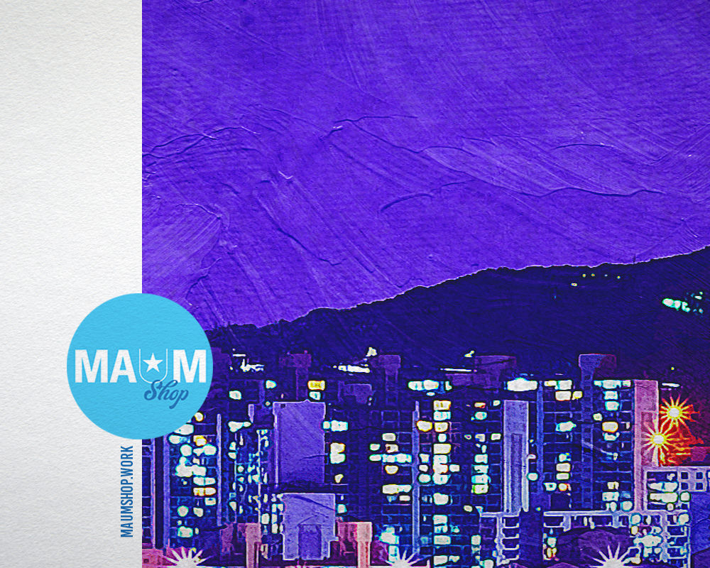 Namsan Mountain and Seoul Tower Landscape Painting Print Art Frame Home Wall Decor Gifts