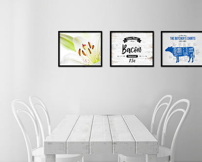 Farm Fresh Bacon Vintage Sign Fine Art Paper Prints Wood Frame Wall Art Decor Gifts