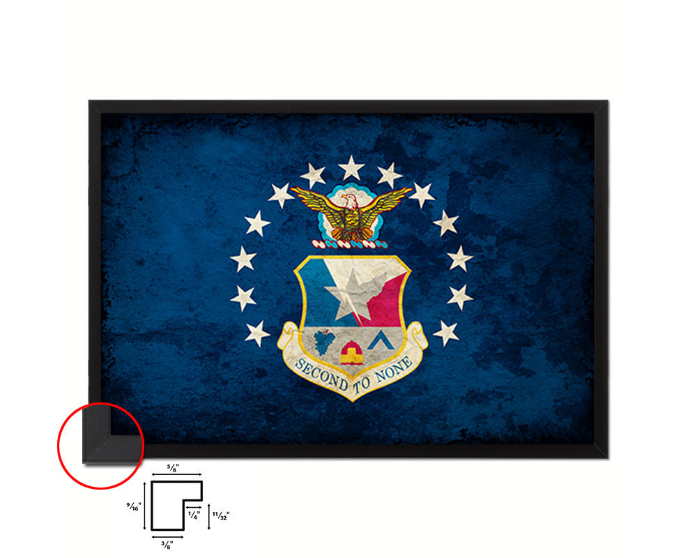 104th Fighter Wing Paper Texture Emblem Flag Wood Frame Prints Wall Art Decor Gifts