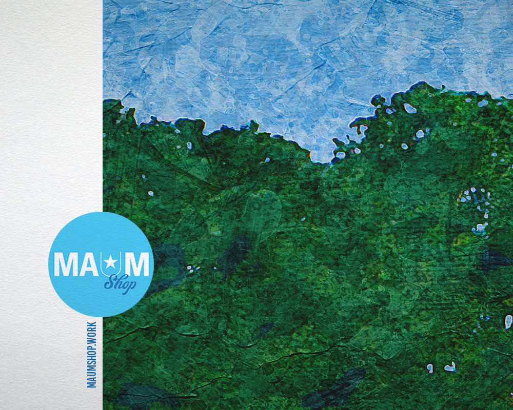 Augusta GA Golf Course, Summer Artwork Painting Print Art Wood Framed Wall Decor Gifts