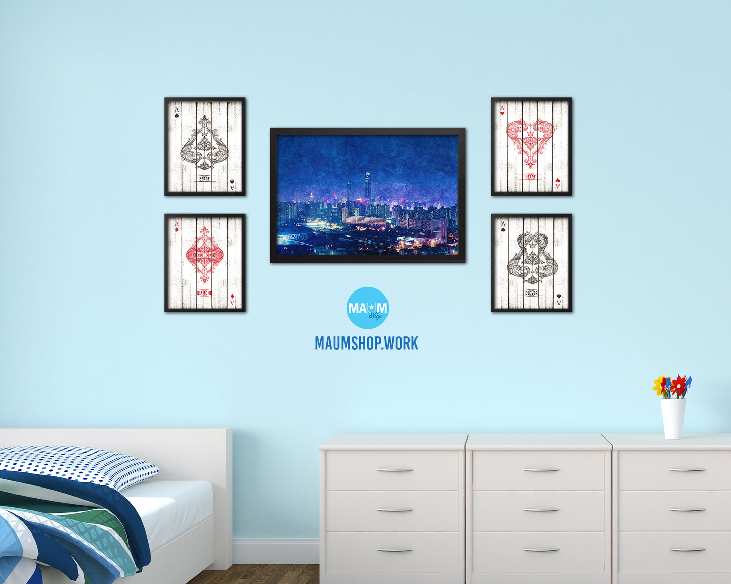 Shenzhen City Night, Asia, China, Landmark