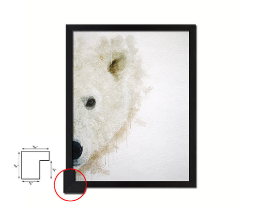 Polar Animal Painting Print Framed Art Home Wall Decor Gifts