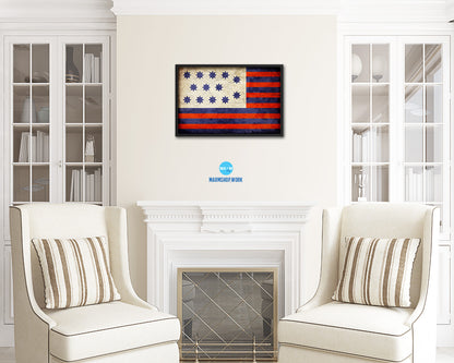 Guilford Courthouse North Carolina Revolutionary War Vintage Military Flag Framed Print Art