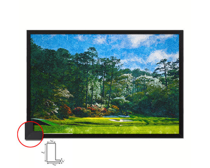 Augusta GA Golf Course, Spring Artwork Painting Print Art Wood Framed Wall Decor Gifts
