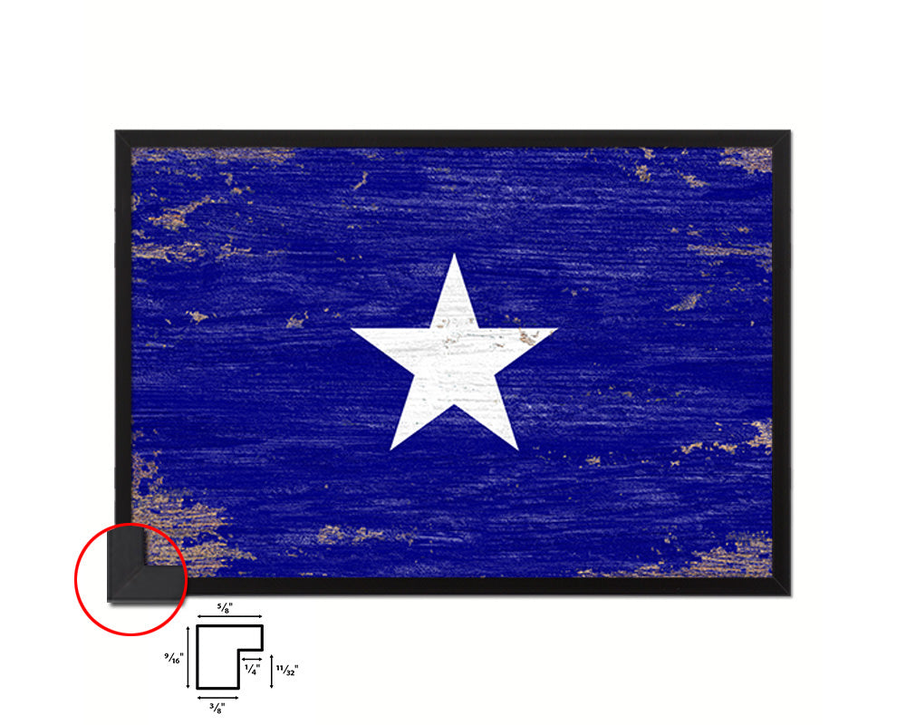 Bonnie Blue in Republic of West Florida Shabby Chic Military Flag Framed Print Art