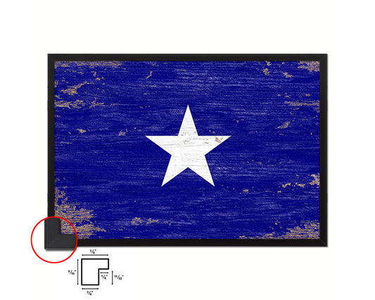Bonnie Blue in Republic of West Florida Shabby Chic Military Flag Framed Print Art