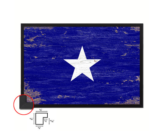 Bonnie Blue in Republic of West Florida Shabby Chic Military Flag Framed Print Art