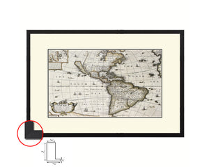 America Greenland John Speed London 1627 Old Map Framed Print Art Wall Decor Gifts