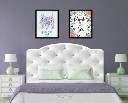 Was blind but now I see Quote Framed Print Wall Decor Art Gifts