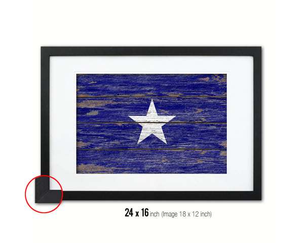 Bonnie Blue in Republic of West Florida Wood Rustic Flag Framed Print Art