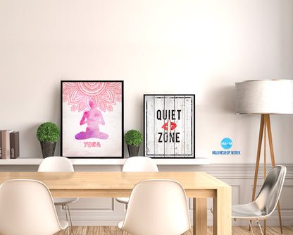 Easy Pose Sukhasana Yoga Wood Framed Print Wall Decor Art Gifts