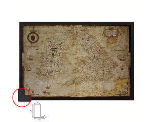 British Islands Historical Map Framed Print Art Wall Decor Gifts