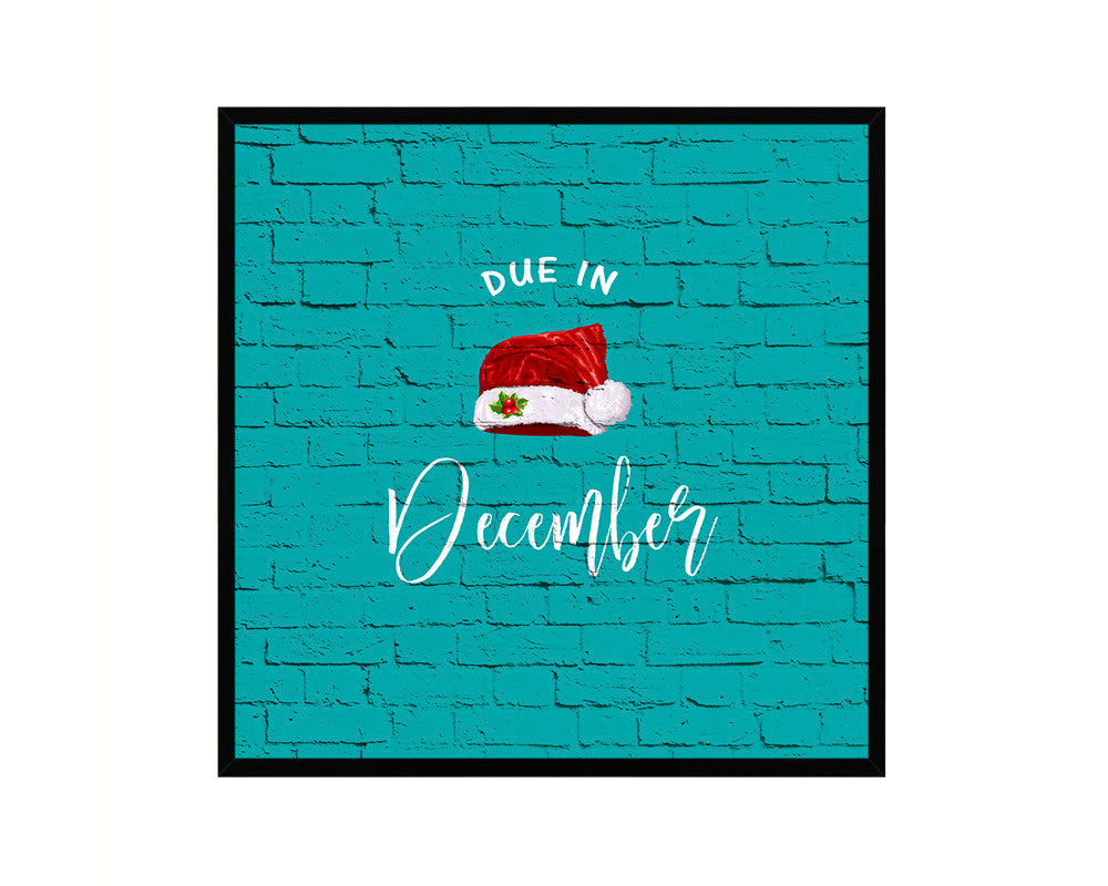 Baby Due In December Pregnancy Announcement Personalized Frame Print Wall Decor Art Gifts