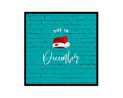 Baby Due In December Pregnancy Announcement Personalized Frame Print Wall Decor Art Gifts