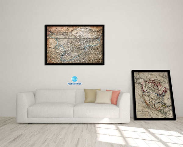 Great Lakes Antique Map Framed Print Art Wall Decor Gifts