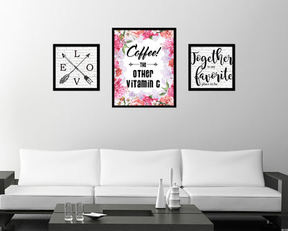 Coffee the other vitamin C Quote Framed Artwork Print Wall Decor Art Gifts