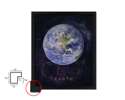 Earth Planet Prints Watercolor Solar System Framed Print Home Decor Wall Art Gifts