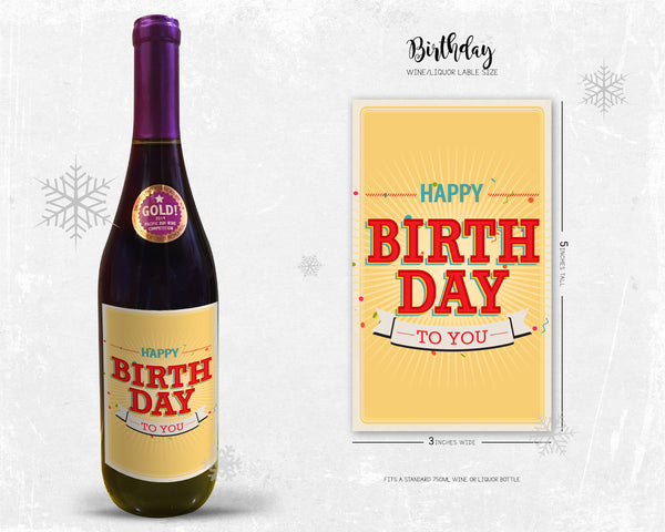 Happy Birthday To You Gift Label Holiday Personalized Gifts 8001