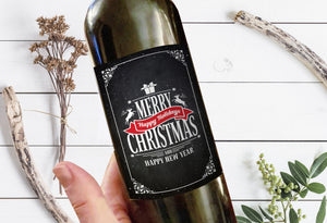 Merry Christmas and Happy New Year Gift Label Holiday Personalized Gifts 8004