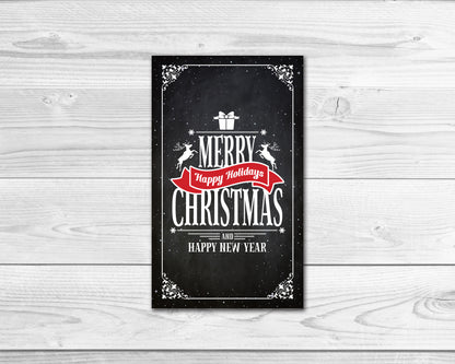 Merry Christmas and Happy New Year Gift Label Holiday Personalized Gifts 8004