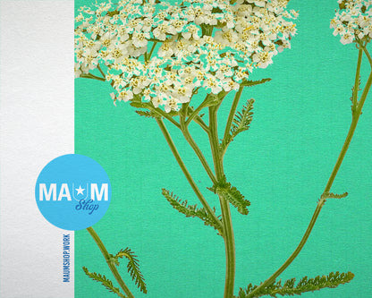 Achillea Millefolium Colorful Plants Art Wood Framed Print Wall Decor Gifts