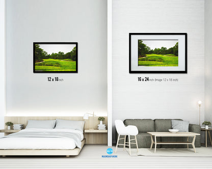Gorgeous Golf Course Artwork Painting Print Art Wood Framed Wall Decor Gifts