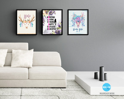 Amazing loving strong happy selfless graceful Mother's Day Framed Print Wall Decor Art Gifts