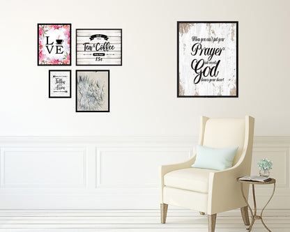 When you can't put your prayer into words Quote Framed Print Home Decor Wall Art Gifts