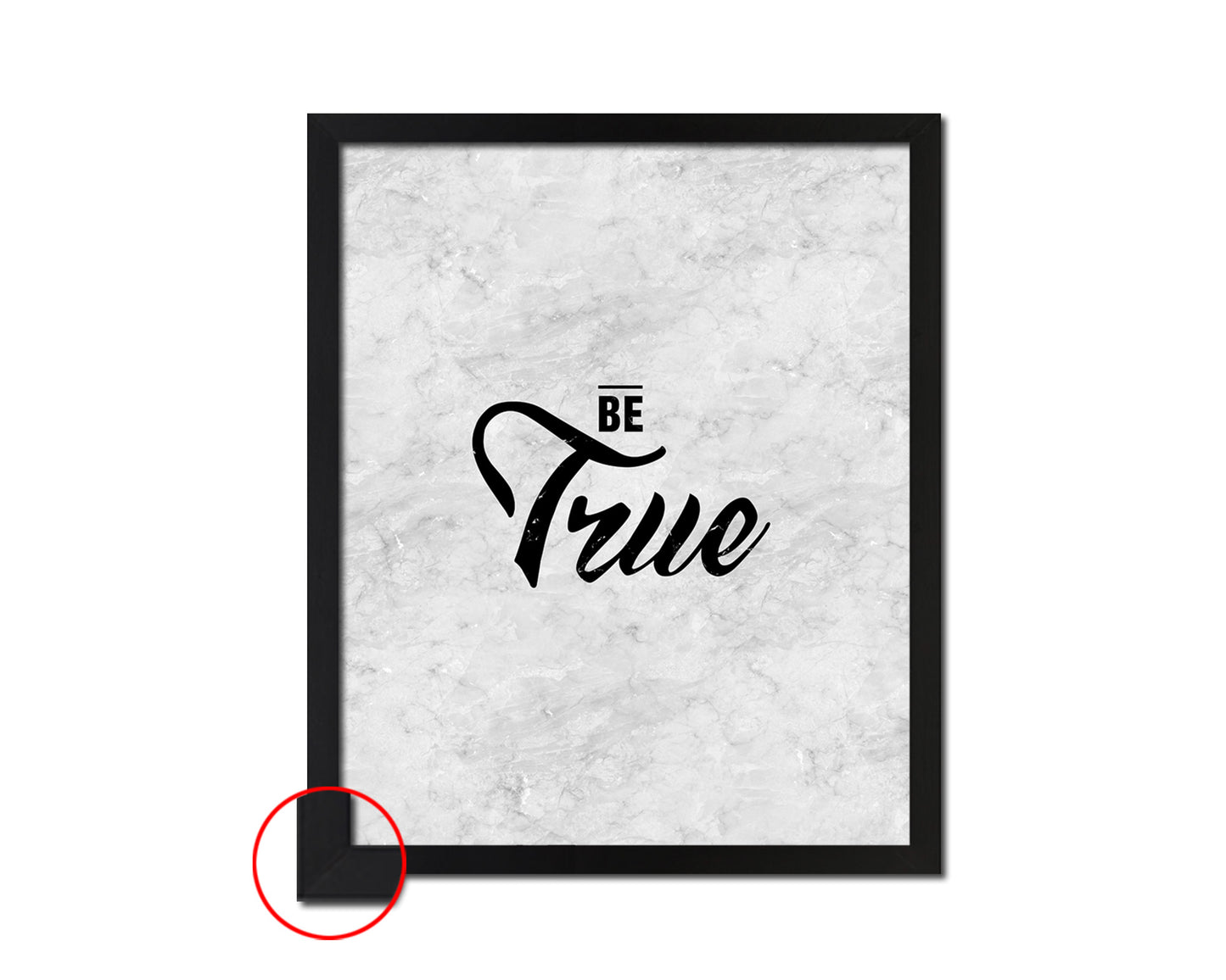 Be True Inspirational Quote Framed Print Wall Art Decor Gifts
