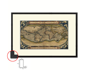 World Ortelius Circa Old Map Framed Print Art Wall Decor Gifts