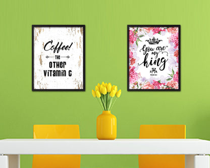 Coffee the other vitamin C Quote Framed Artwork Print Wall Decor Art Gifts