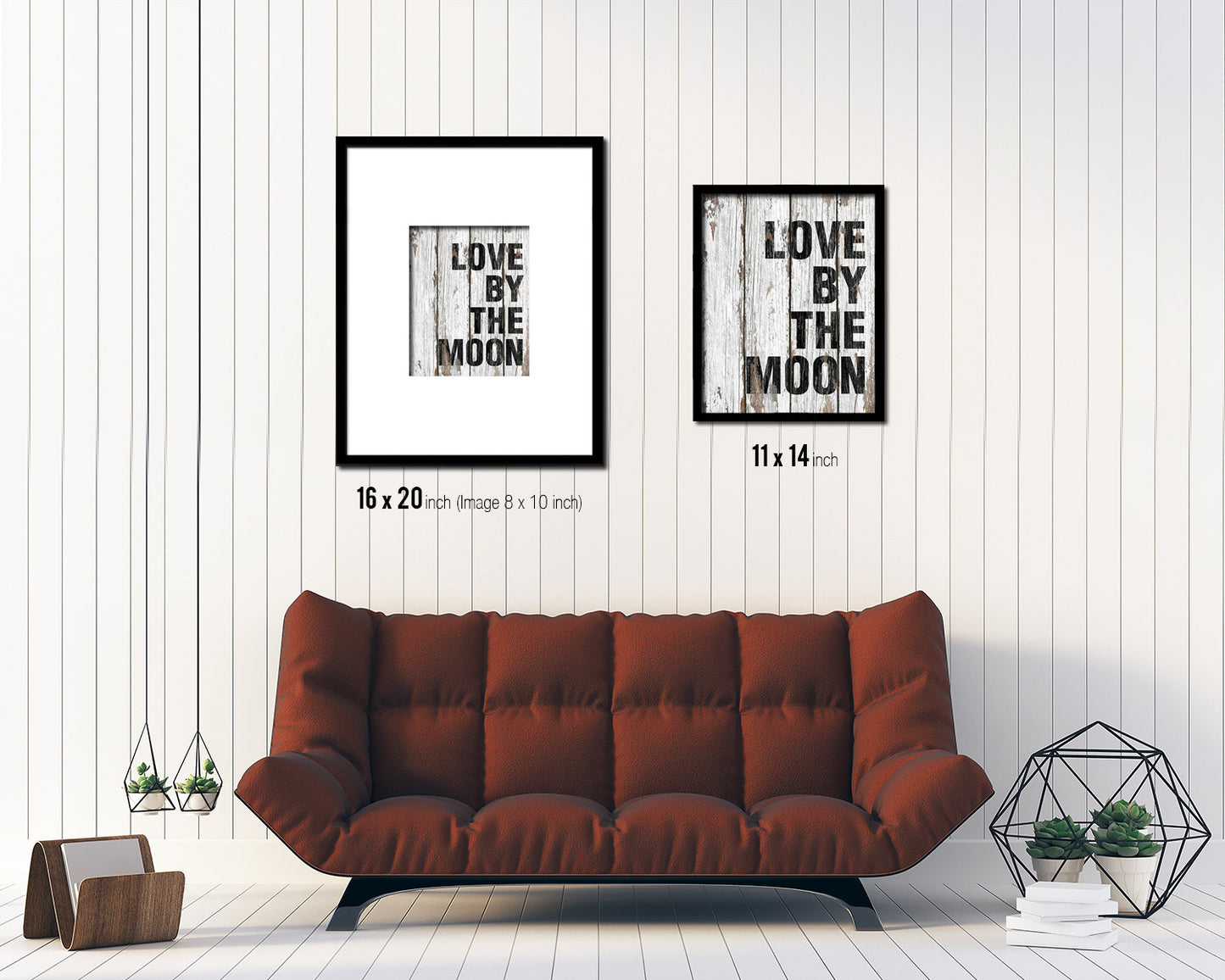 Love by the moon Quote Framed Print Home Decor Wall Art Gifts