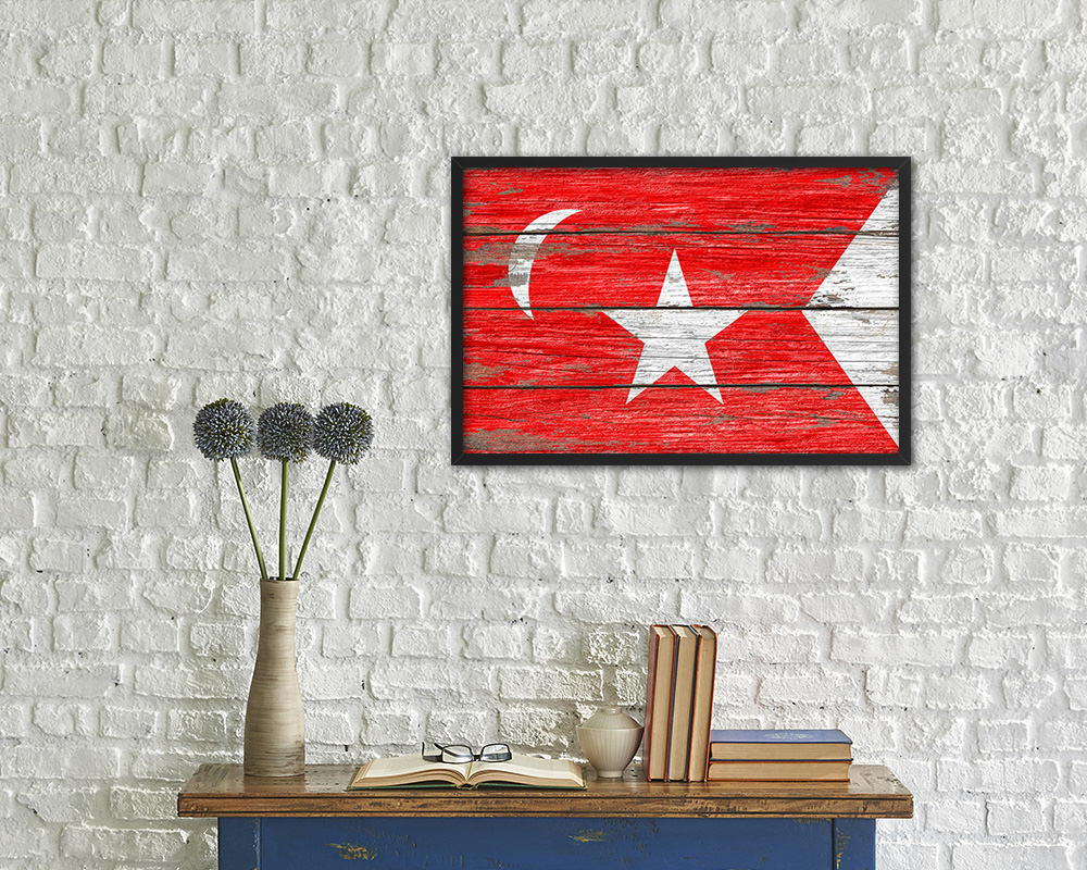 South Carolina Secession US Historical Civil War Wood Rustic Flag Framed Print Art
