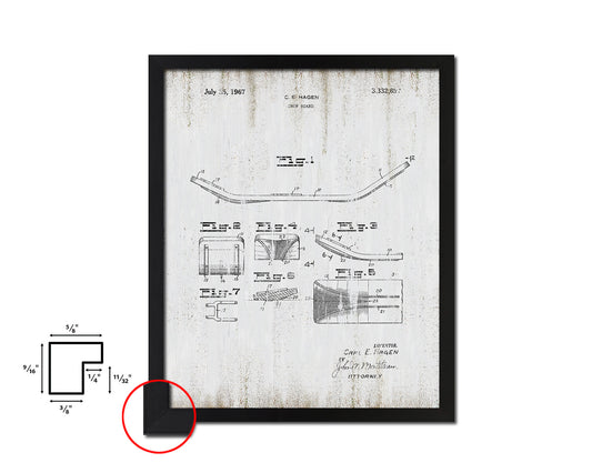 Snowboard Sports Vintage Patent Artwork Black Frame Print Gifts