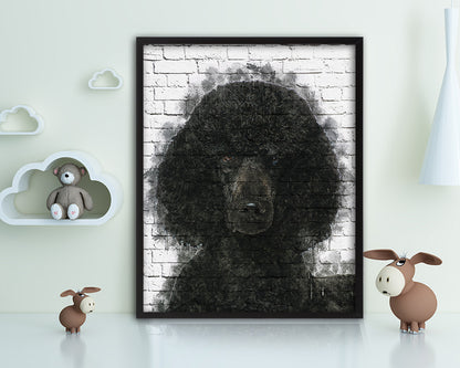 Maltese Dog Puppy Portrait Framed Print Pet Watercolor Wall Decor Art Gifts