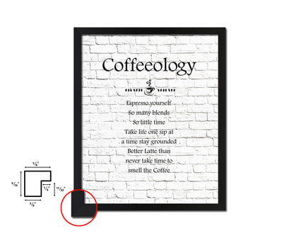 Coffeeology espresso yourself so many blends Quote Framed Artwork Print Wall Decor Art Gifts