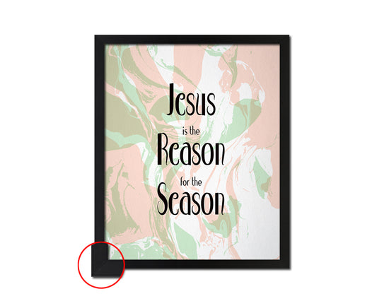 Jesus is the reason for the season Bible Verse Scripture Framed Print Wall Decor Art Gifts