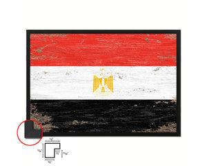 Egypt Shabby Chic Country Flag Wood Framed Print Wall Art Decor Gifts