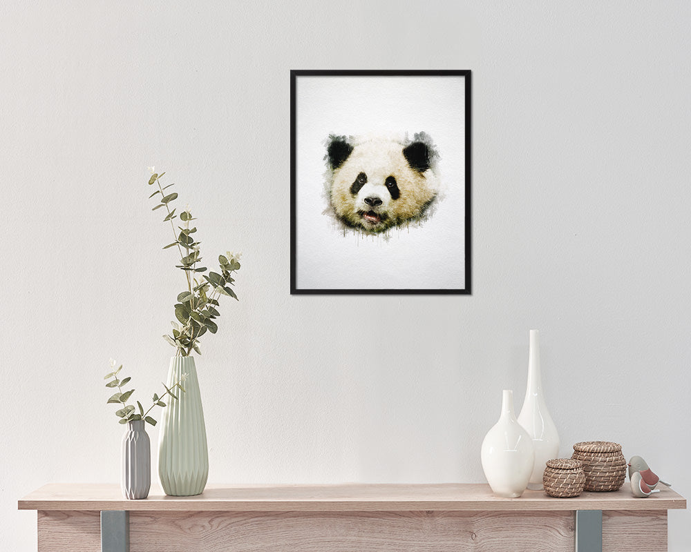 Panda Animal Painting Print Framed Art Home Wall Decor Gifts