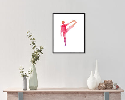 Big Toe Pose Padangusthasana Yoga Wood Framed Print Wall Decor Art Gifts