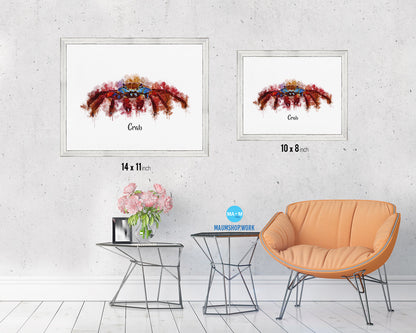 Crab Fish Framed Prints Modern Restaurant Sushi Bar Watercolor Wall Art Decor
