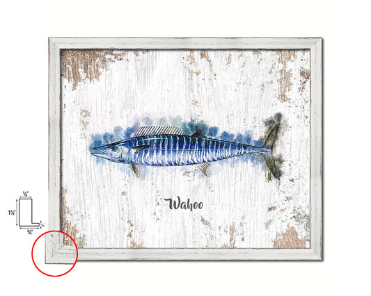 Wahoo Fish Framed Prints Modern Restaurant Sushi Bar Watercolor Wall Art Decor