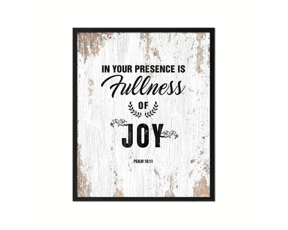 In your presence is fullness of joy Quote Framed Print Home Decor Wall Art Gifts