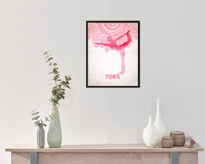 King Dancer Natarajasana Yoga Wood Framed Print Wall Decor Art Gifts