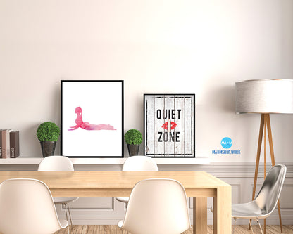 Cobra Pose Yoga Wood Framed Print Wall Decor Art Gifts
