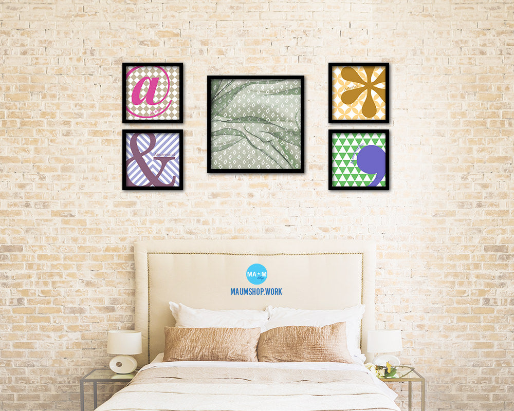 Abstract Green Artwork Wood Frame Gifts Modern Wall Decor Art Prints