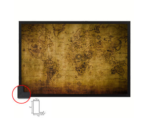 World Historical Map Framed Print Art Wall Decor Gifts