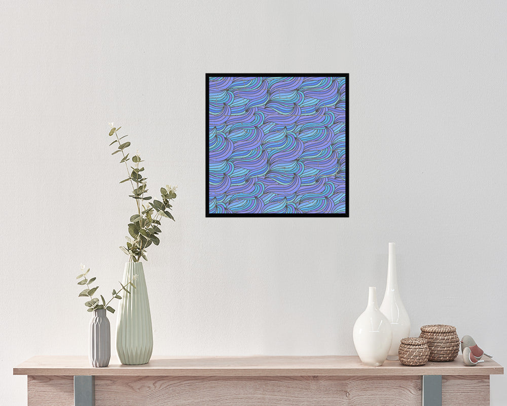 Abstract Purple Artwork Wood Frame Gifts Modern Wall Decor Art Prints