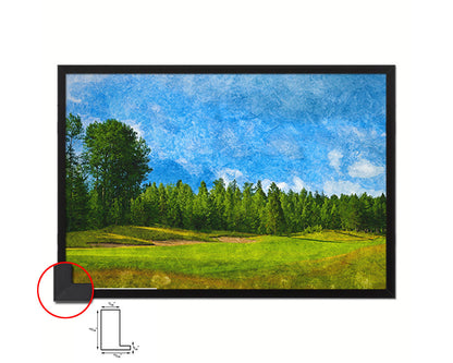 Finland Golf Courses Artwork Painting Print Art Wood Framed Wall Decor Gifts